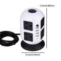 Creative Vertical Power Strip 8 Outlet 4 USB Ports Fireproof Power Sockets. 