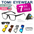 6 in 1 Magnetic Sunglasses (2202A) Clip On Spectacle Snap On Glasses EyeglassesMini - Figures. 