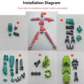 Durable Action Figure Multi-jointed 3d Printed Robot Action Figure with Weapon Movable Joint Model for Desktop Decoration Buyers' Choice 3d Printed Action Figure. 