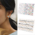 100Pair Colorful Fruit Flower Heart Star Crystal Stud Earrings Set Women Girls Small Plastic Geometric Crown Earrings Jewelry. 