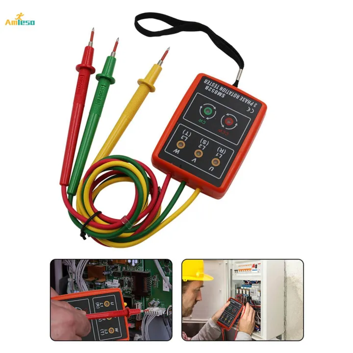 Three Phase Indicator LED Indicator Sequence Tester Digital Phase ...