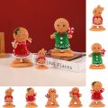 Creative Cartoon Christmas Gingerbread Man Ornament Resin Boy/Girl Ginger Man Figurines Decorative Handmade Christmas Decoration New Year. 