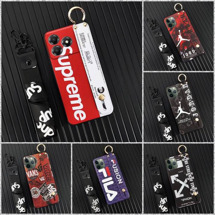 Durable Protective Phone Case For ZTE Blade A36 4G/Z2472 Wristband Silicone Back Cover Wrist Strap Fashion Design Trendy