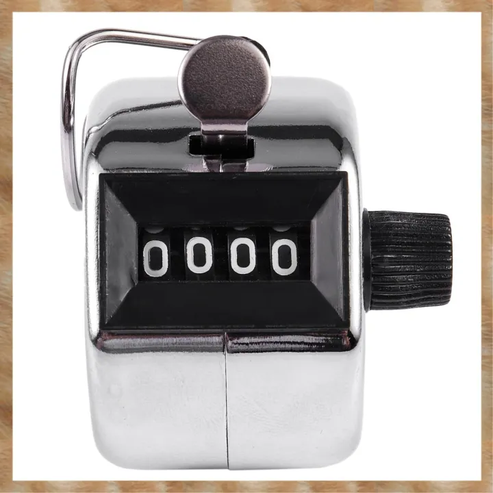Kqueebee 4 Digit Number Clicker Golf Hand Tally Click Counter Silver ...