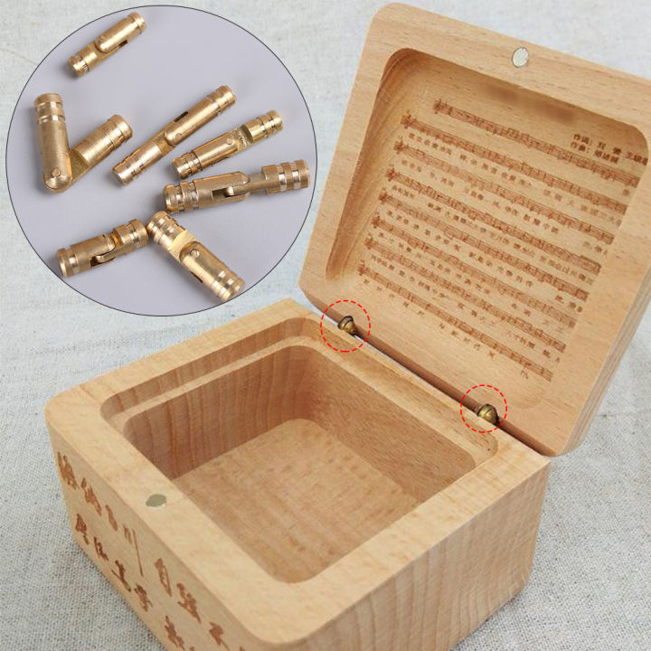 10Pcs Invisible Concealed Hinge Pure Copper Jewelry Box Wooden Case Folded Close Connector Hardware 15/20/25/30mm