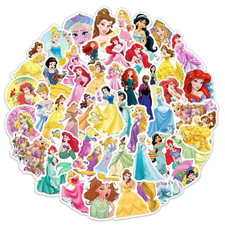 50Pcs%20Cute%20Disney%20Princess%20Stickers%20Girl%20Decals%20Gift%20DIY%20Wall%20Laptop%20Car%20Bike%20Notebook%20Decoration%20Cartoon%20Sticker%20Kid%20Toys%20-%20Image%202