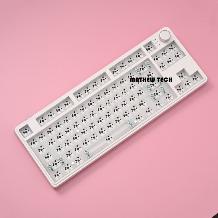 MATHEW MK86 Kit/Barebone TKL RGB 3 Mode Mechanical Keyboard PC/Polycarbonate Plate Gasket Structure Hot Swappable Wireless