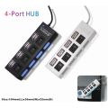 High Speed 4 Ports USB 3.0 HUB With On/Off Switch USB Hub For Desktop Laptop. 