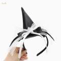 Witch Hat Headband Cosplay Kids Hair Hoop Hairband for Masquerade Halloween White. 