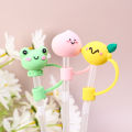 1/5Pcs Cartoon Silicone Straw Tips Drinking Dust Cap Splash Proof Plugs Cover Creative Cup Accessories Straw Sealing Tools. 