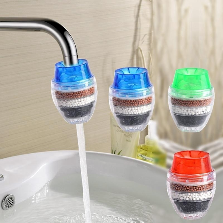 Home Kitchen Clean Faucet Tap Activated Carbon Water Purifier 5 Layer Faucet Filter Clean Water Home Improvement Water Filter