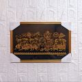 Framed Esala Perahera Velvet Wall Art | SRI LANKA | 18 x 12 Frame | Fiber Frame | Wall Decoration| Velvet Frame. 