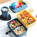 Hot Lunch Box With Spoon Chopsticks Wheat Straw Dinnerware Food Storage Container Children Kid School Office Microwave Bento Box. 