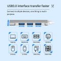 4 In 1 Multiport Type C hub USB 3.0 to 4 Ports USB 3.0 Aluminum Alloy HUB Adapter for Computer Transfer Data USB HUB adapter. 