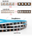 Dengfeierru WS2812B WS2812 Digital Flexible Individually Addressable Pixel Led Fashion Strip RGB LED Strip 30/60/74/96/144Pixel/Leds/M Tape Light 5V. 