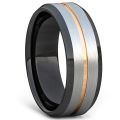Stainless Steel Ring Gold Black Silver Blue Green Color CZ Brushed Men's Engagement Wedding Band TOP Jewelry Wholesale. 
