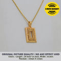 Gold Plated 01mm Box Chain 18/24 Inch With Medium Box Pendant for Women. 