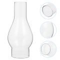 【Miga Plaza】Lamp Glass Oil Chimney Shade Replacement Lampshade Kerosene Clear Candle Shades Light Globes Cylinder Holder Tube Transparent. 