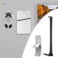 Slim Wall Mount Bracket, Storage Display Rack Accessories Gifts Space Saving Vertical Black. 