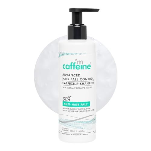 mCaffeine Advanced Hair Fall Control Caffexil® Shampoo with Keratin, Biotin & Rosemary | 80% Hair Fall Control | Reduces Breakage & Thinning | Shampoo for Men & Women | Sulphate Free - 250 ML(FROM INDIA)