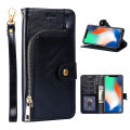 Magnetic Deduction Protective Case For OPPO A15 / A15S Casing Flip Cover Leather Card Slot Wallet Phone Case Stand Zipper Pouch. 