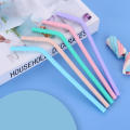 Straw Silicone Colorful Reusable Creative Household Kindergarten Portable Children's Milk Tea Straw. 