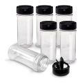 Glass Salt and Pepper Shakers Spice Bottle Seasoning Jar Empty Lid Flip Top Cap 8pcs. 