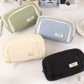 Four Color Large Capacity Pencil Bag Aesthetic School Cases Girl Korean Stationery Holder Bag Children Pen Cases. 