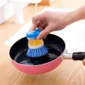Soap Dispensing Dish Washing Brush - Kitchen Cleaning Brush with Built-In Soap Dispenser for Efficient Dishwashing. 