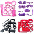 18 + 7-Piece Sex Toy Set SM Bondage Game Handcuffs, Leg Cuffs, Whip, Blindfold, Adult Toys. 