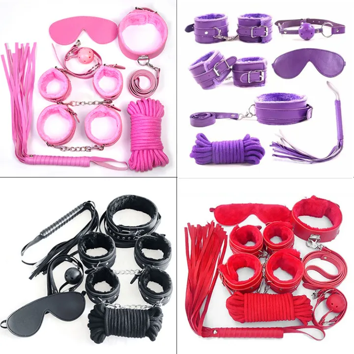 18%20+%207-Piece%20Sex%20Toy%20Set%20SM%20Bondage%20Game%20Handcuffs,%20Leg%20Cuffs,%20Whip,%20Blindfold,%20Adult%20Toys%20-%20Image%202
