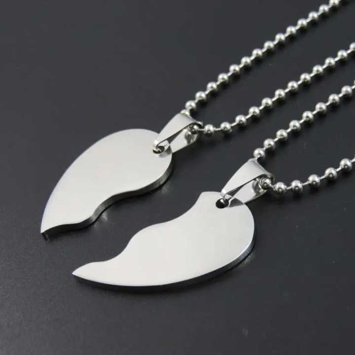 Color Couple Chain Silver 2Pcs/Set Lovers Romantic Magnetic Couple