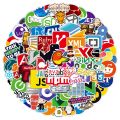 20/40pcs Programming Stickers Languages Internet Icon Logo Stickers for Laptop Scrapbook Journal Kids Girls Boys Stickers. 
