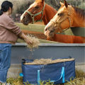 Large Capacity Hay Storage Bag with Zip Portable Handles Portable Waterproof Horse Feeder Bag Livestock Hay Bags for Horses Goat 41 x 18 Inch. 