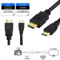 1M 1.5M Mini HDMI To HDMI Cable HD 4K 1080P High Speed HDMI Adapter For Pc Tv Monitor Projector Camera Dvd. 