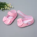 New Bows Baby Girl Shoes Big Lace Bowknot Newborn Princess Cotton Shoes Non-slip Soft Sole Toddler Shoes First Walkers. 