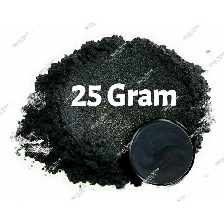 Mica Powder Pigment “Black” (25g) Multipurpose DIY Arts and Crafts Additive | Resin, Paint, Epoxy, Soap, Nail Polish, Lip Balm (Black, 25G)