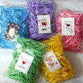 Colorful Shredded DIY Gift Box Filling Party Gift Packaging Filler Crinkled Paper fillers 30g Free Greeting Card. 
