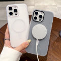 2 in 1 Jelly liquid silicone magnetic charging phone case for iPhone 16 15 14 13 12 11 Pro Max magsafe shockproof back cover. 