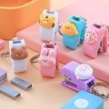 1/3Pcs Cartoon Animal Mini Stapler Cute Portable Stapler Keychain Binding Tool File Organizer Office Stationery School Student Supplies. 