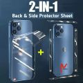Vorix Iphone 15 Pro Max Back Transparent HD+ Matte with Apple Cut / Logo 360 Smooth Sheet Edges Jelly Protector around the corner Complete Coverage Jelly. 