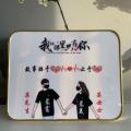 Couple Creative Decoration Cartoon Cyber Celebrity Custom Table Decoration New Desktop Photo Frame Confession Decorative Painting Anniversary Gift. 