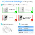 USB Type C 15V PD Power Supply Charger Adapter Charging Cable for Pro 7/6/5/4/3/GO/BOOK Laptop 1/2. 