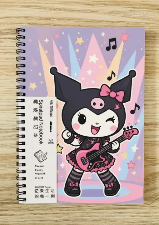 Note%20Pad%20%7C%20Spiral%20Notebook%20%7C%20Journal%20%7C%20A5%20%7C%20100Pgs%20%7C%20Kuromi%20Spiral%20Notebook%20Gift%20-%20Image%204