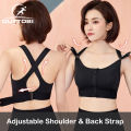 Outtobe Women Sports Bra Adjustable Professional Anti-Vibration Bra Padded Sports Bra Shockproof Sports Bra Push Up Zip Front Close Yoga Bra Workout Running Bra with Removable Pads. 