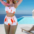 Muses Mall Swimsuit Lace-up High Waist Bikini Set for Women Quick Dry Beachwear in Asia Summer Bathing Suit. 