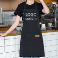 fashion apron manufacturers custom logo printing milk tea coffee flower shop baking nail hot pot shop work clothes signature. 