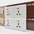 4 PCS - Universal Wall Switch Socket - Multi Plug - Socket Outlet -Plug Base 3 Hole Switched Socket Outlet - FULINMEN. 