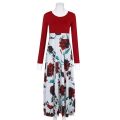 Fashion Women Long Sleeve Floral Boho Print Long Maxi Dress Ladies Casual Dress. 