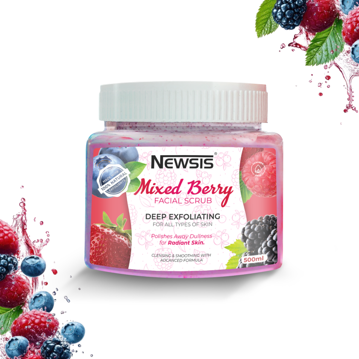 Newsis Mixed Berry Facial Scrub 500 Ml